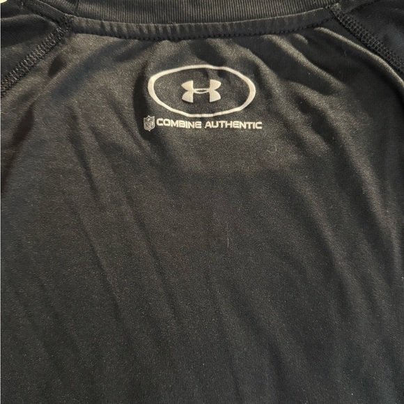 ⭐️ 3/$20 Under Armour Men's Black Pittsburgh Steelers T-Shirt NFL combine sz L - Picture 5 of 5